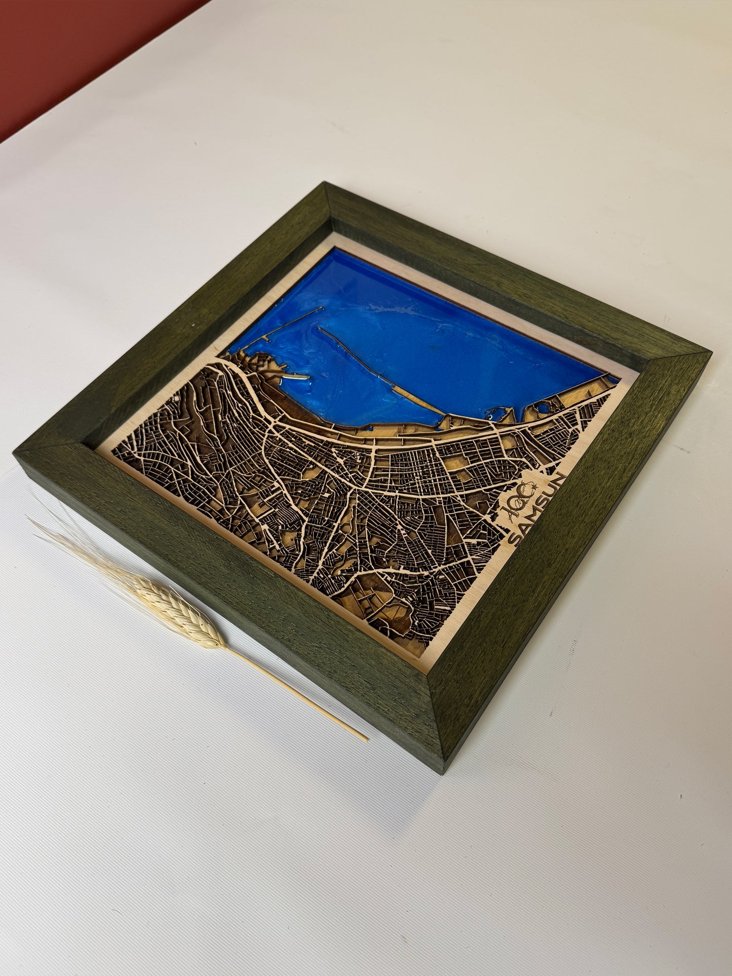 Samsun: Epoksi Ahşap Harita | Kurtuluş Haritası: Samsun — 19 Mayıs 1919