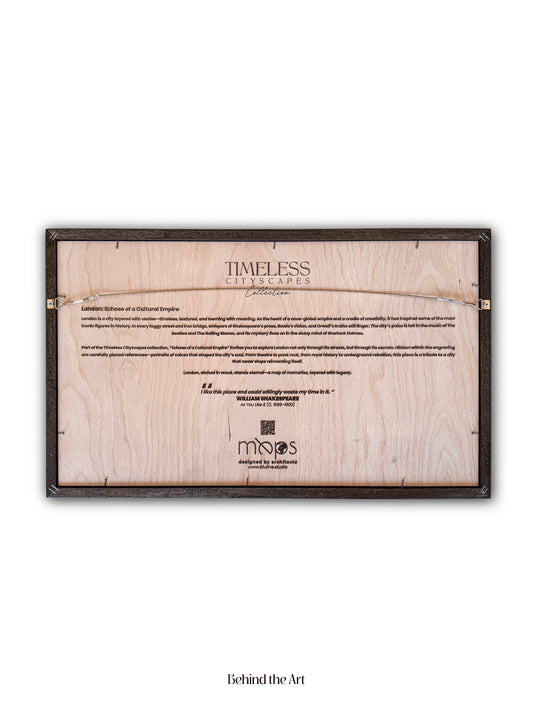 Londra Epoksi Ahşap Kazıma Şehir Haritası | The Beatles, Sherlock Holmes, Bowie ve Daha Fazlasından Özel Set. Uzaklara Gitme ve Çift Hediyesi. Detaylı Harita