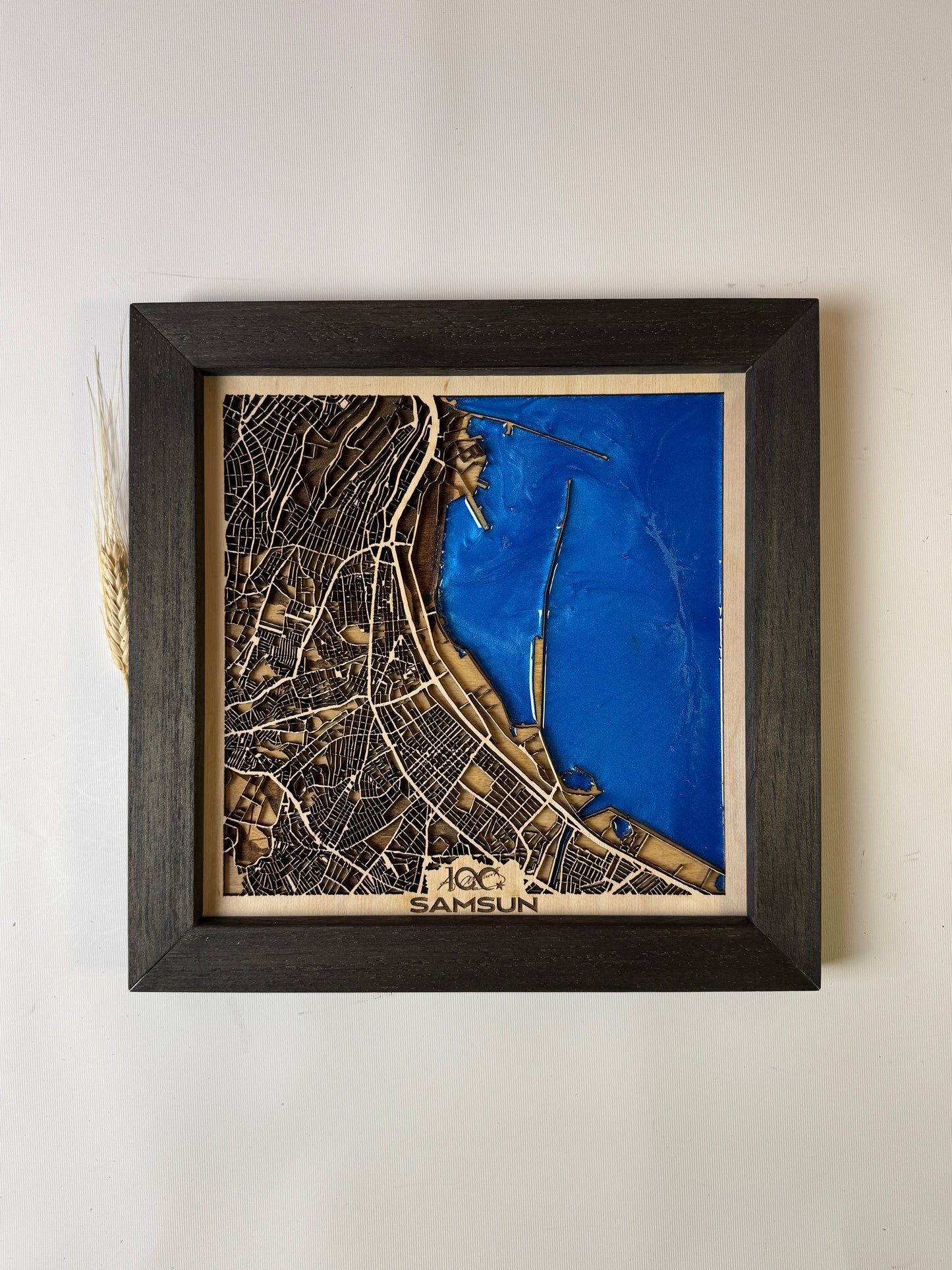 Samsun: Epoksi Ahşap Harita | Kurtuluş Haritası: Samsun — 19 Mayıs 1919