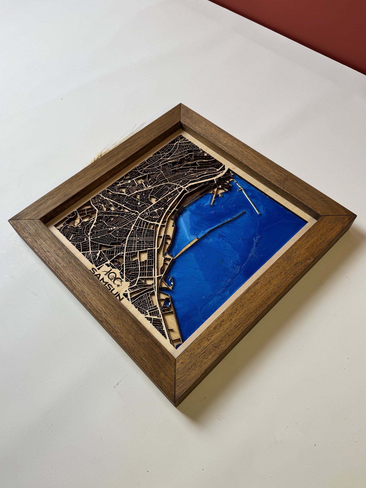 Samsun: Epoksi Ahşap Harita | Kurtuluş Haritası: Samsun — 19 Mayıs 1919