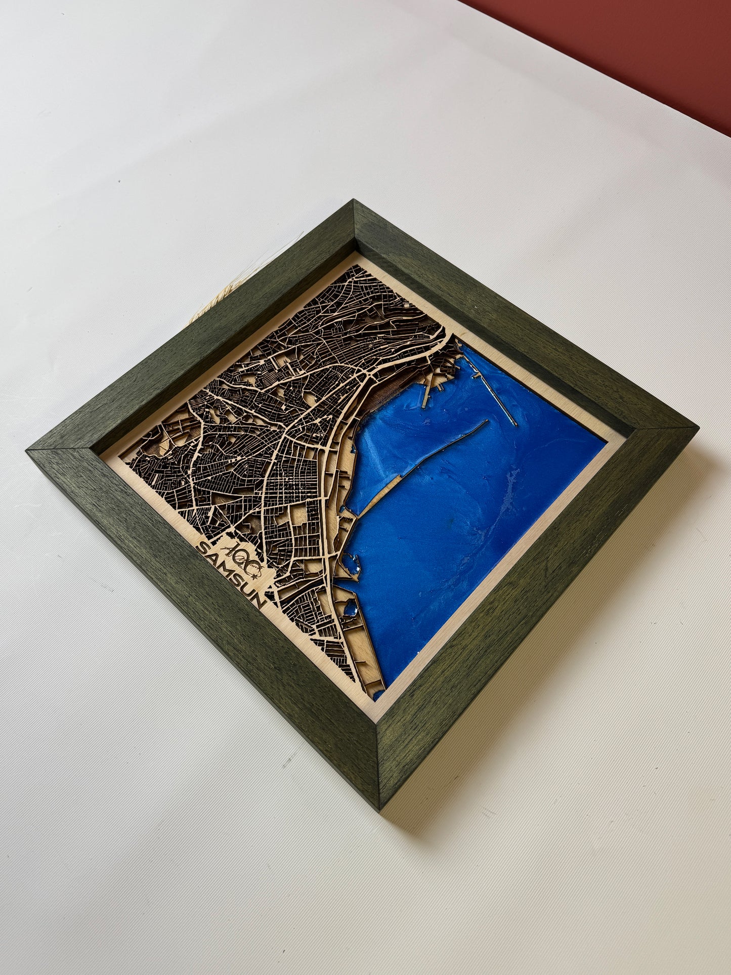 Samsun: Epoksi Ahşap Harita | Kurtuluş Haritası: Samsun — 19 Mayıs 1919