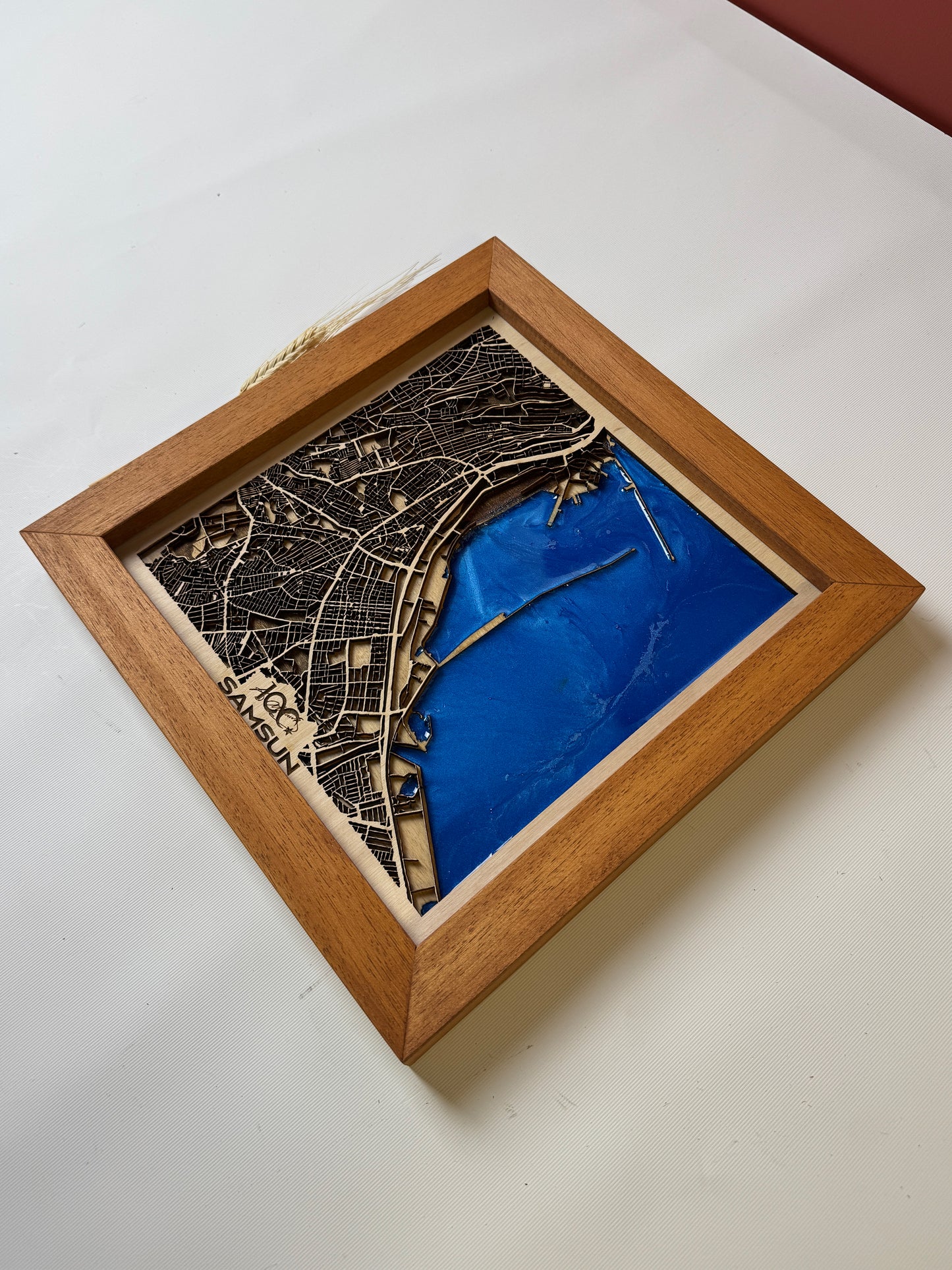 Samsun: Epoksi Ahşap Harita | Kurtuluş Haritası: Samsun — 19 Mayıs 1919