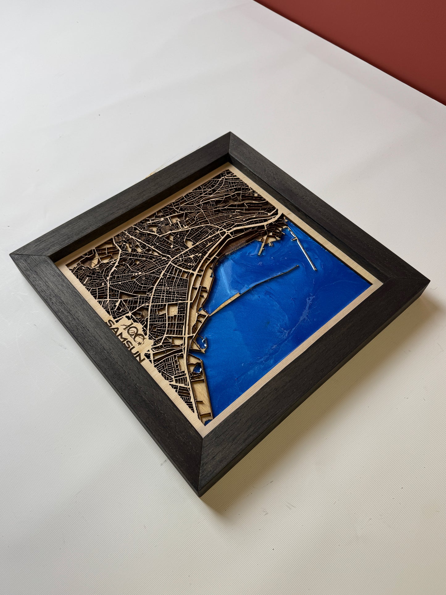 Samsun: Epoksi Ahşap Harita | Kurtuluş Haritası: Samsun — 19 Mayıs 1919