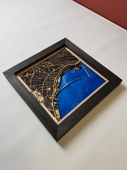 Samsun: Epoksi Ahşap Harita | Kurtuluş Haritası: Samsun — 19 Mayıs 1919