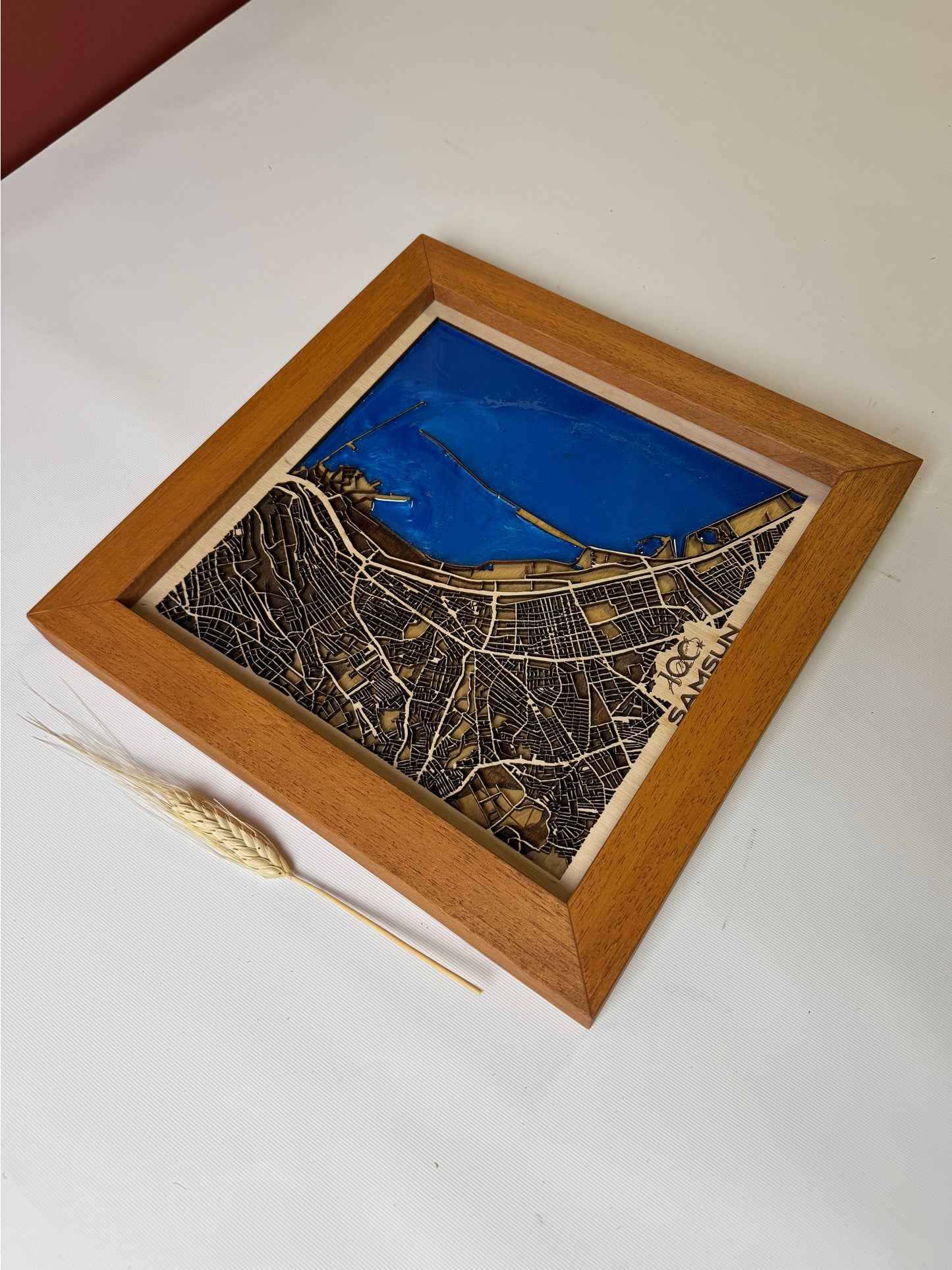 Samsun: Epoksi Ahşap Harita | Kurtuluş Haritası: Samsun — 19 Mayıs 1919