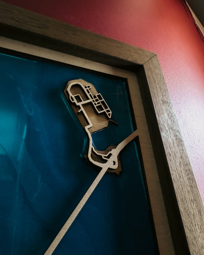 San Francisco Ahşap Şehir Haritası | El Yapımı Epoksi Duvar Sanatı