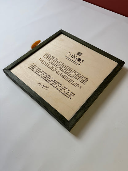 İzmir: Epoksi Ahşap Haritası |Kurtuluş Haritası: İzmir – 9 Eylül 1922 (El Yapımı Ahşap Sanat Eseri)