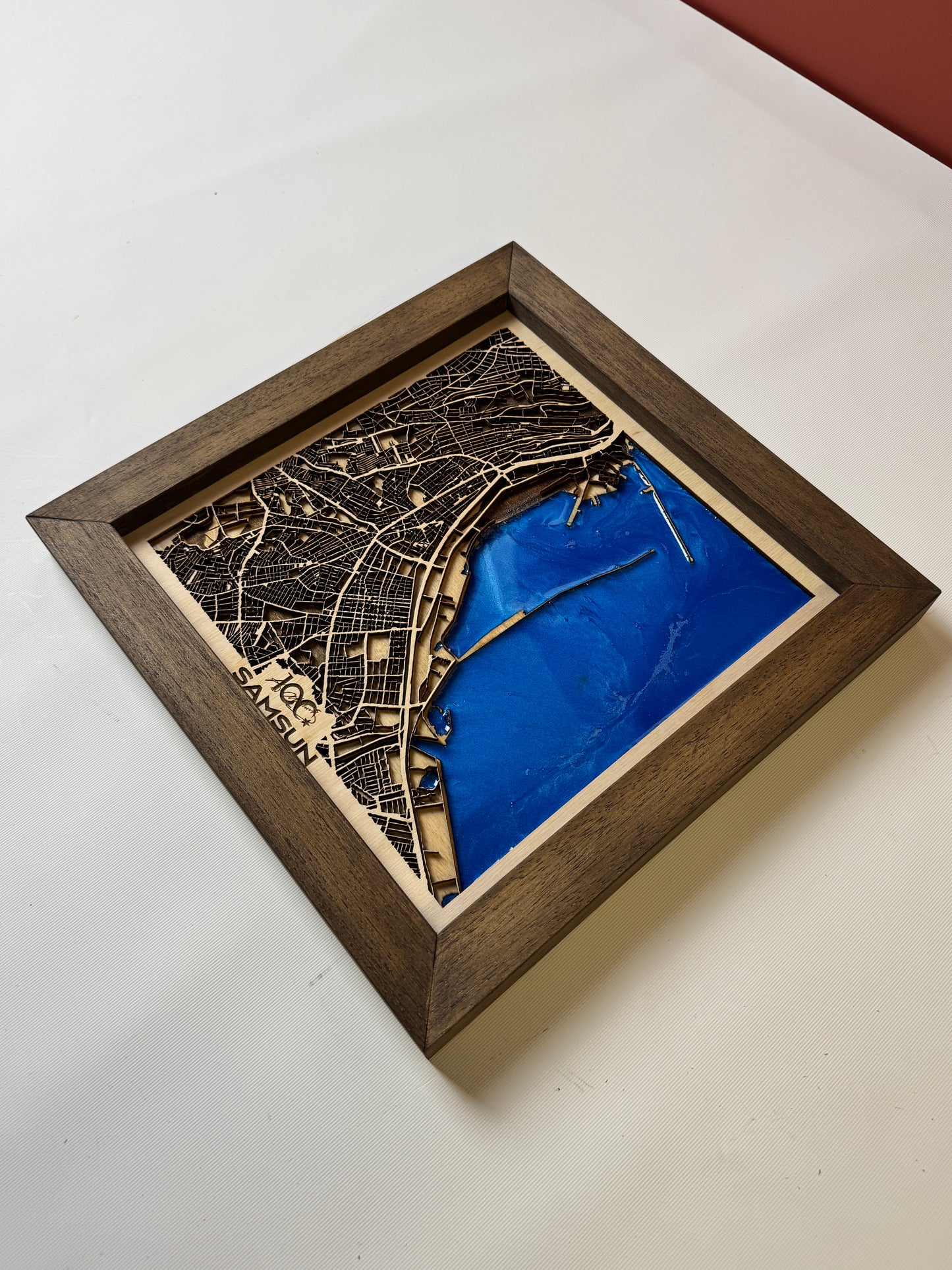 Samsun: Epoksi Ahşap Harita | Kurtuluş Haritası: Samsun — 19 Mayıs 1919