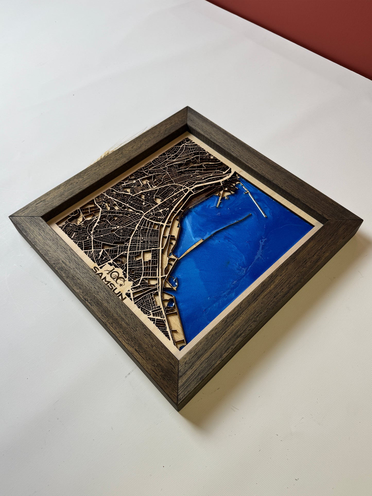 Samsun: Epoksi Ahşap Harita | Kurtuluş Haritası: Samsun — 19 Mayıs 1919