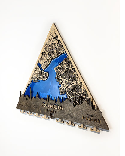 İstanbul Ahşap Anahtarlık – Doğu Batı ile Buluşuyor | City Whispers Koleksiyonu