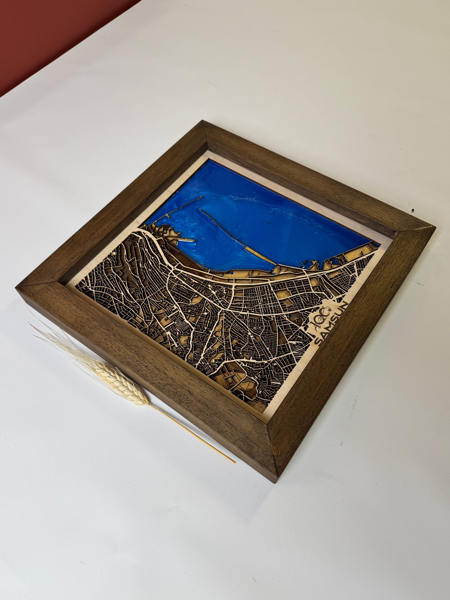 Samsun: Epoksi Ahşap Harita | Kurtuluş Haritası: Samsun — 19 Mayıs 1919