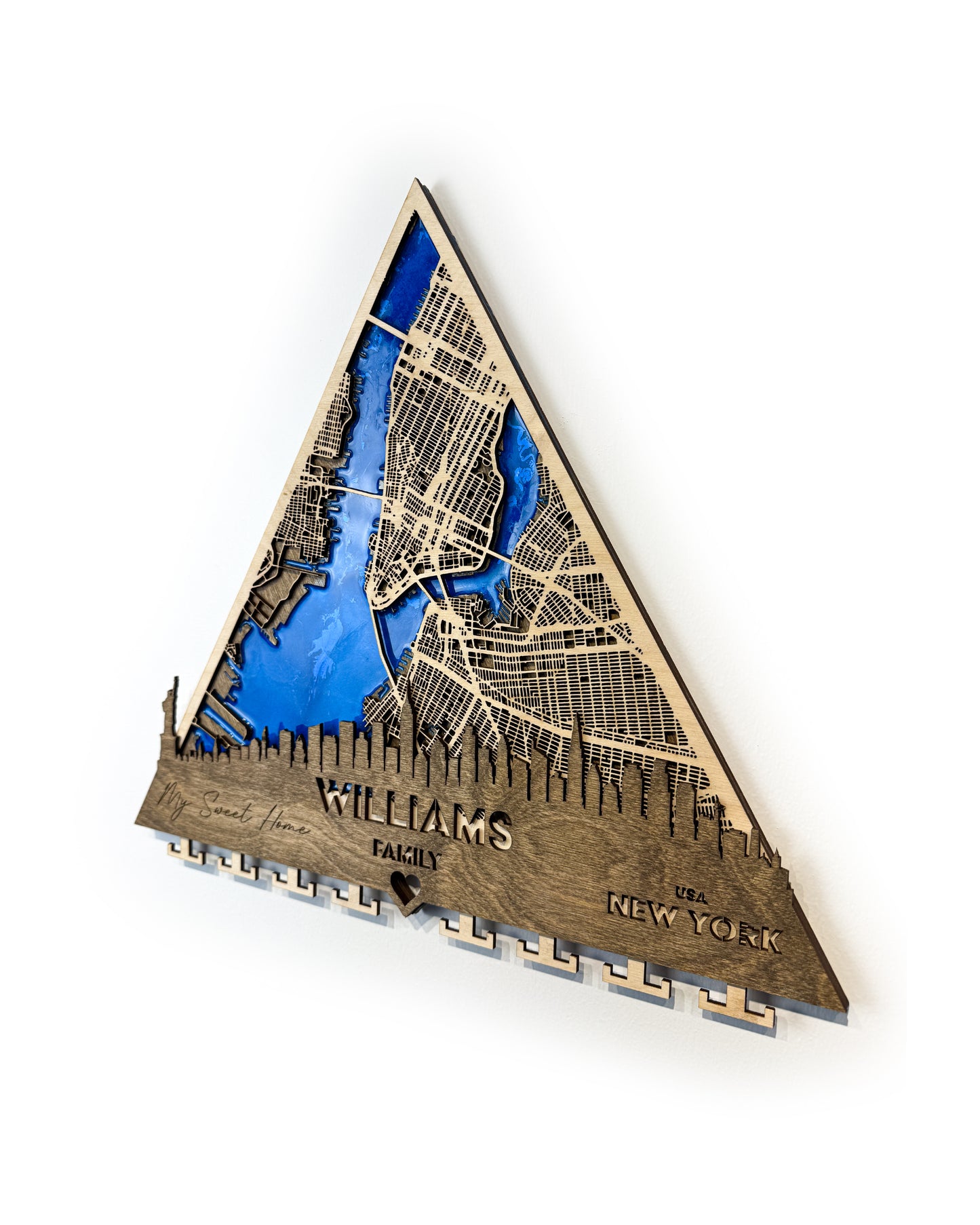 New York Ahşap Anahtarlık – Urban Pulse | City Whispers Koleksiyonu