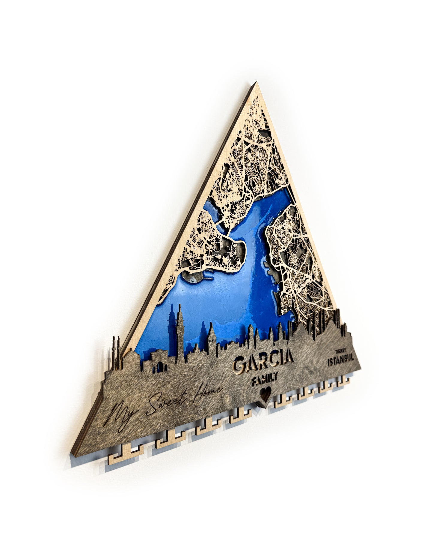 İstanbul Ahşap Anahtarlık – Doğu Batı ile Buluşuyor | City Whispers Koleksiyonu