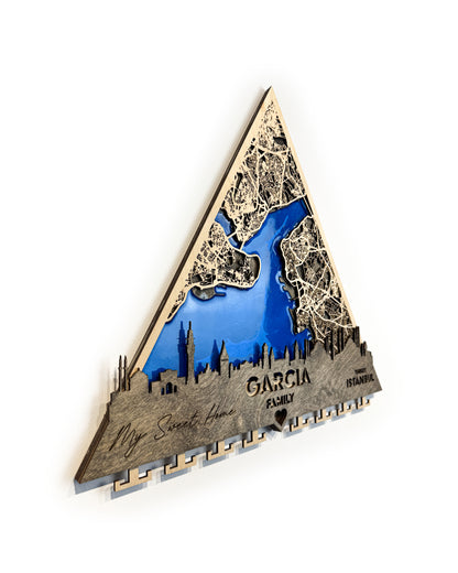 İstanbul Ahşap Anahtarlık – Doğu Batı ile Buluşuyor | City Whispers Koleksiyonu