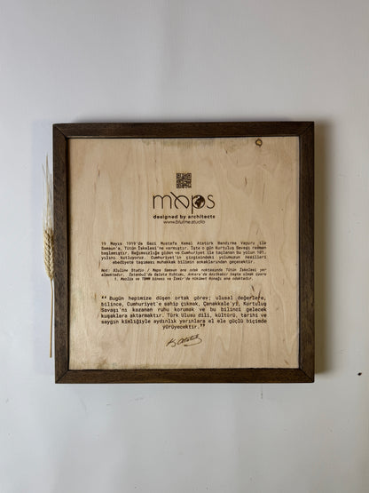 Samsun: Epoksi Ahşap Harita | Kurtuluş Haritası: Samsun — 19 Mayıs 1919