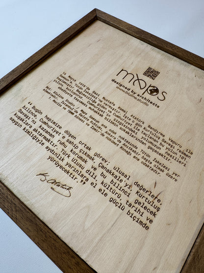 Samsun: Epoksi Ahşap Harita | Kurtuluş Haritası: Samsun — 19 Mayıs 1919