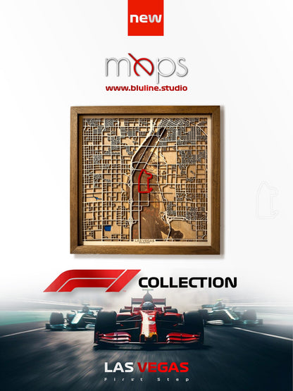 Las Vegas Ahşap Pist Haritası | Formula 1 Sürümü