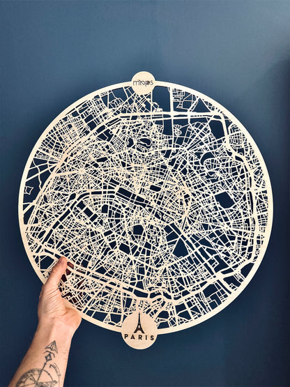 Paris Ahşap Duvar Sanatı – Minimal Zarafet | Orbit Koleksiyonu