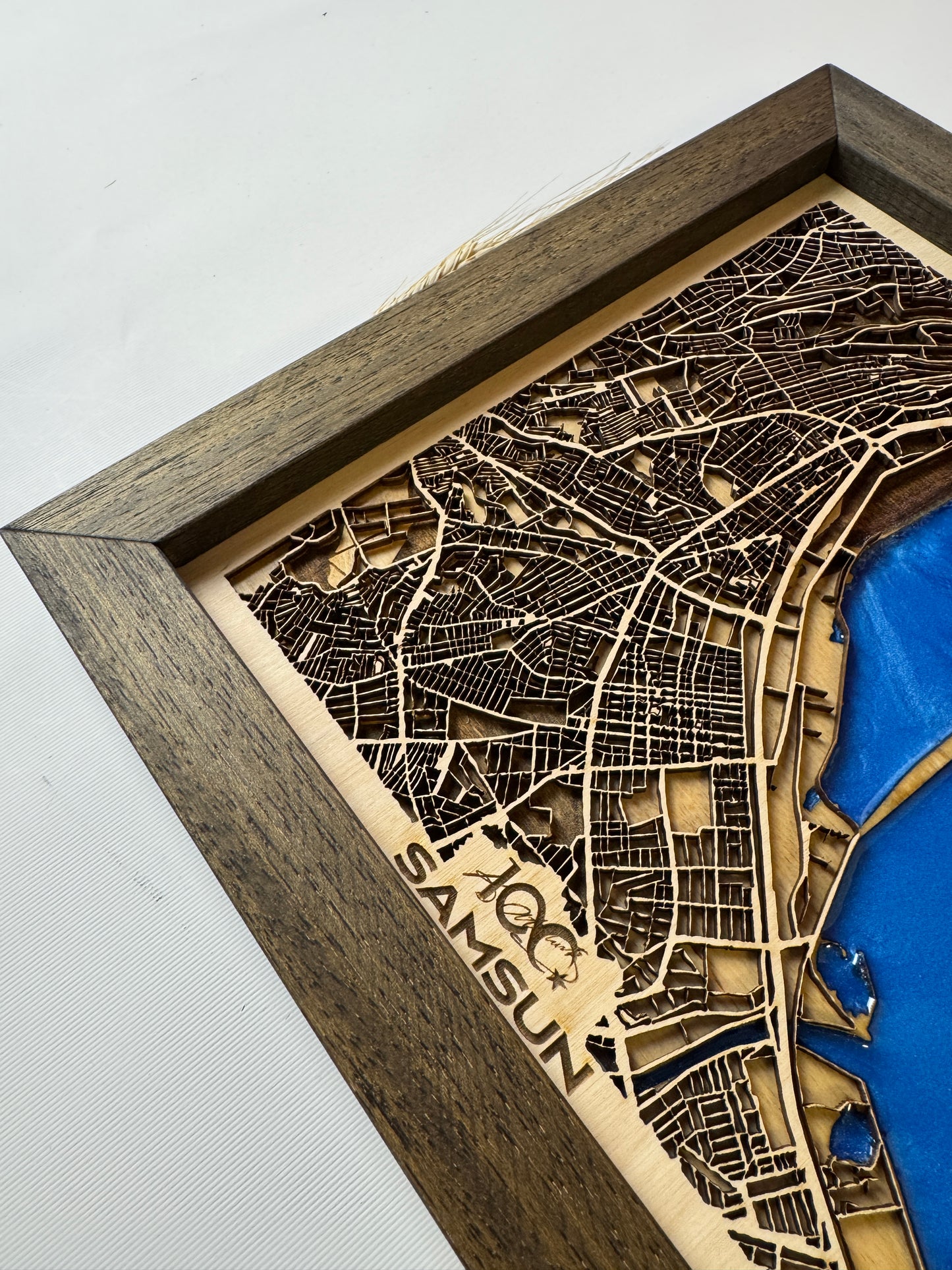 Samsun: Epoksi Ahşap Harita | Kurtuluş Haritası: Samsun — 19 Mayıs 1919