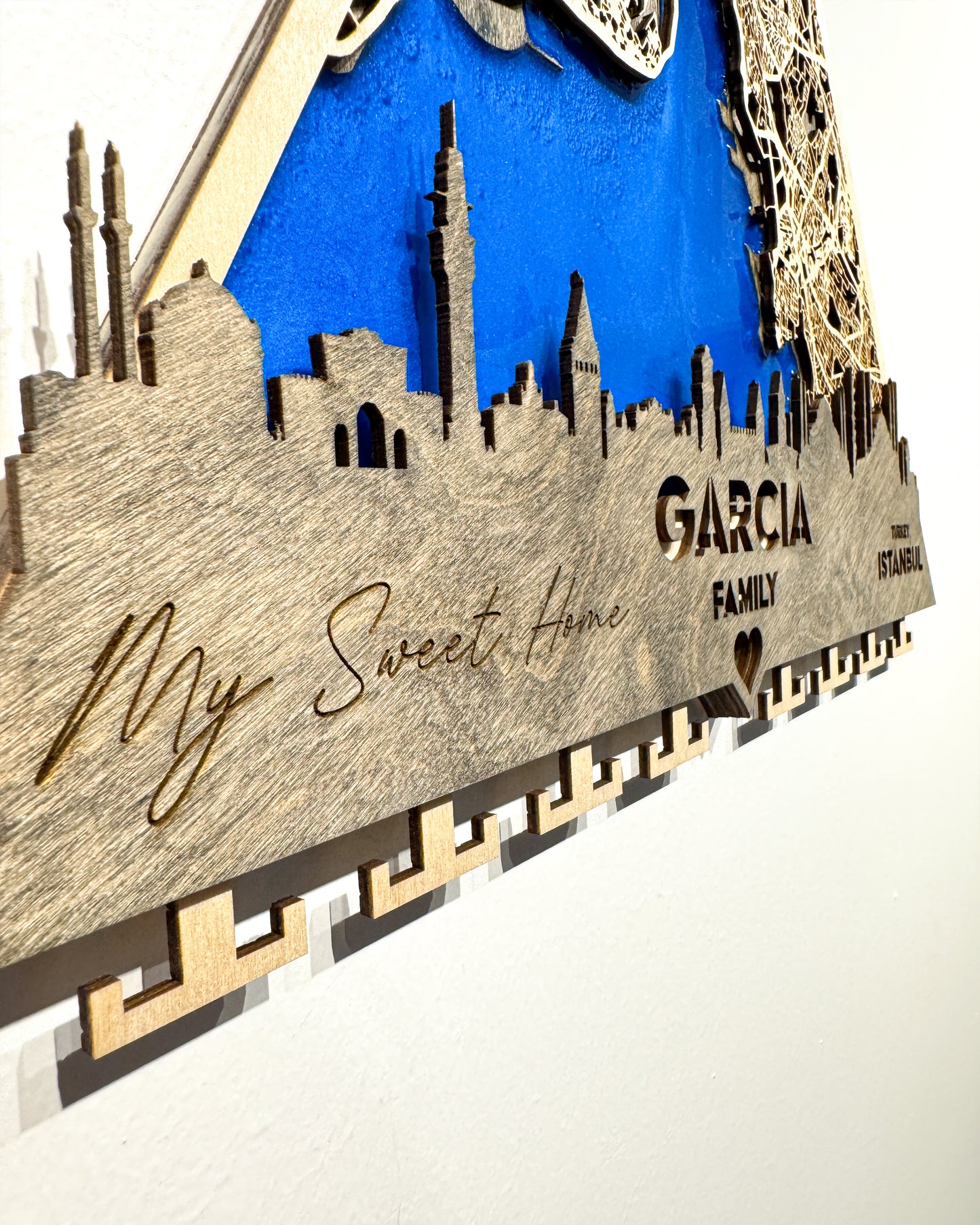 İstanbul Ahşap Anahtarlık – Doğu Batı ile Buluşuyor | City Whispers Koleksiyonu