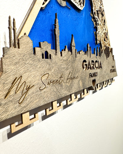 İstanbul Ahşap Anahtarlık – Doğu Batı ile Buluşuyor | City Whispers Koleksiyonu