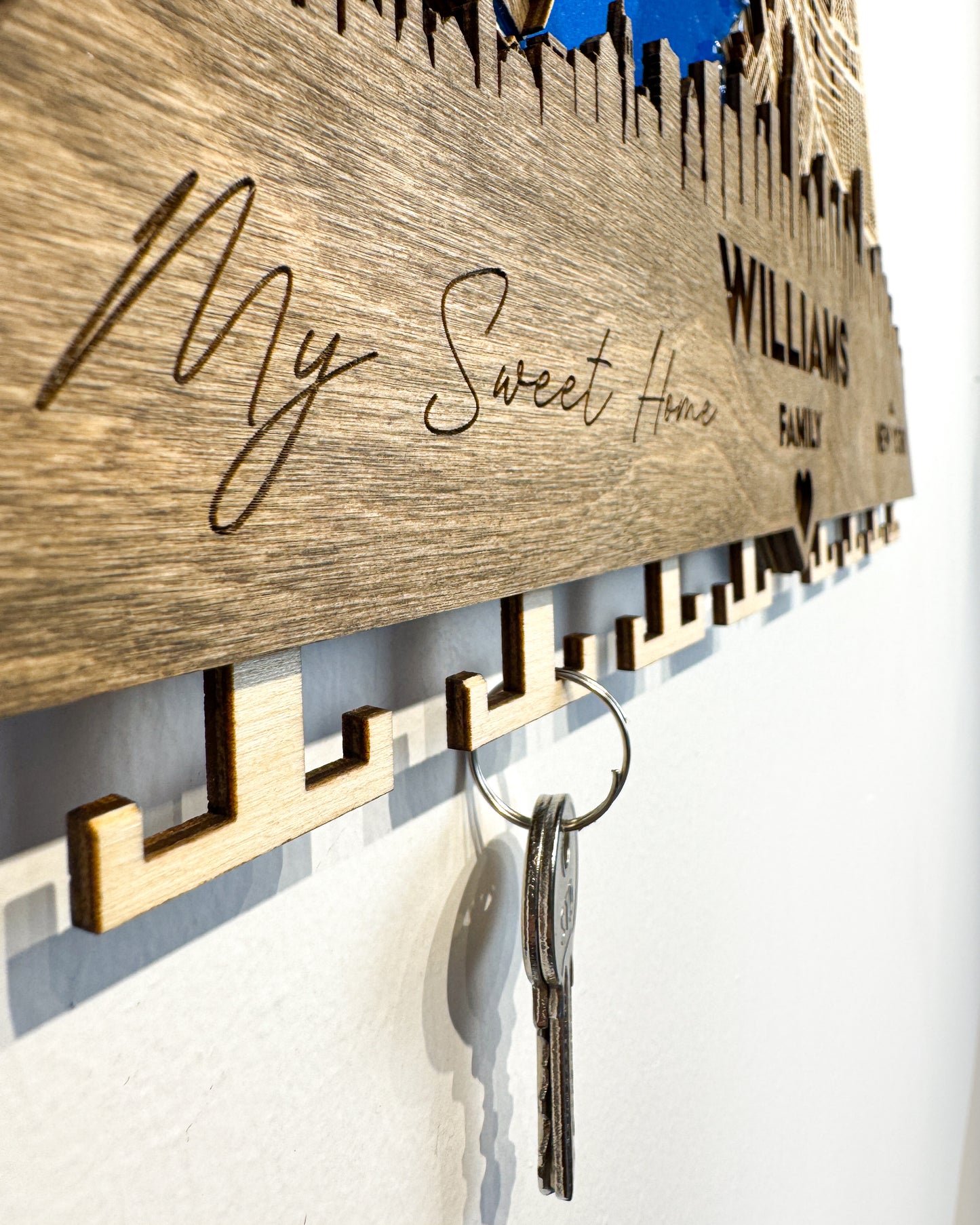 New York Ahşap Anahtarlık – Urban Pulse | City Whispers Koleksiyonu