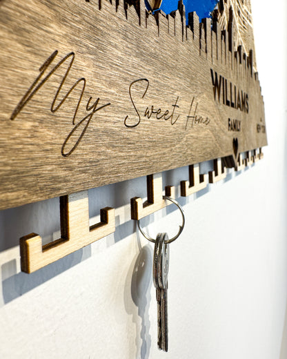 New York Ahşap Anahtarlık – Urban Pulse | City Whispers Koleksiyonu