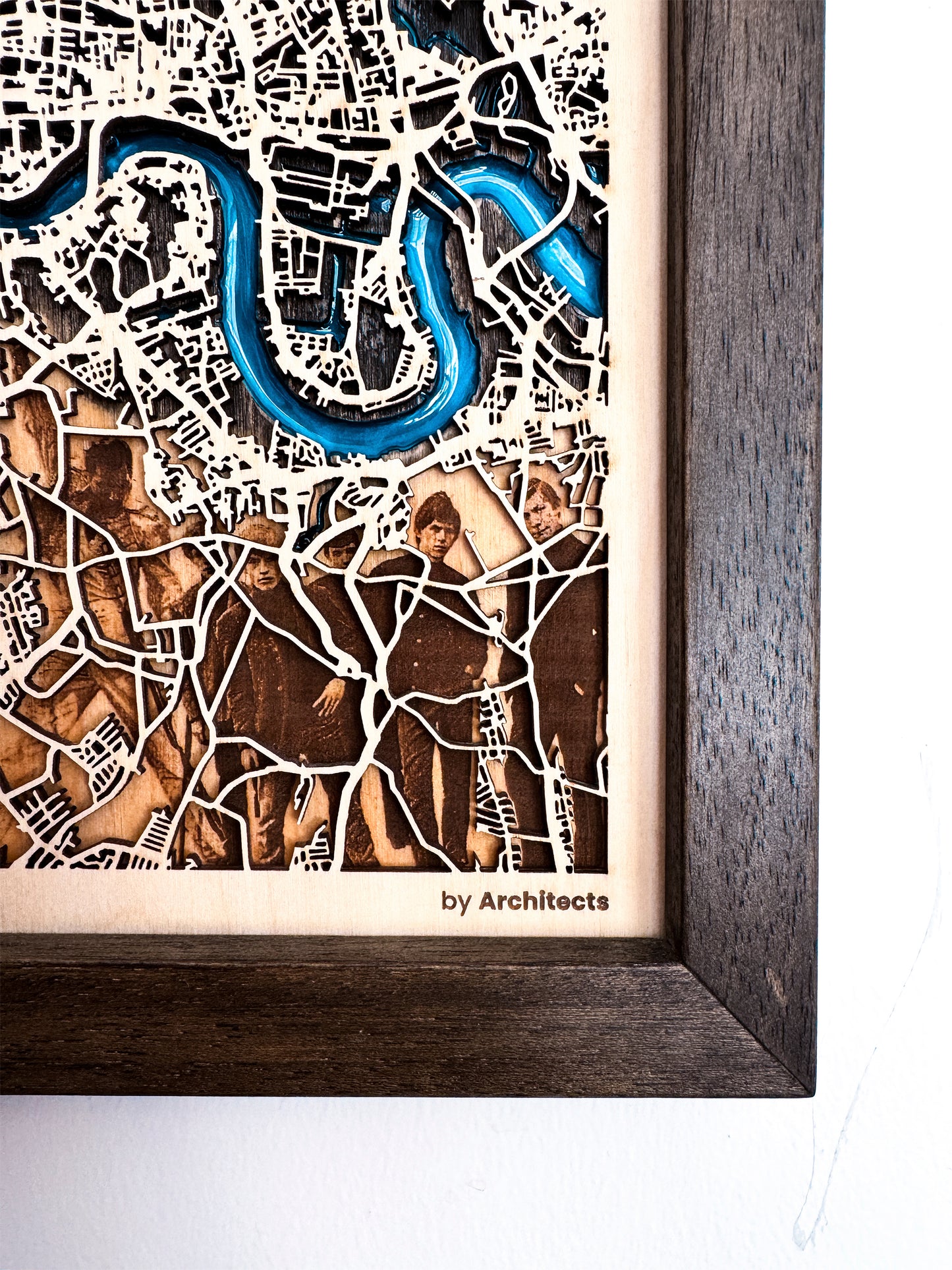 Londra Epoksi Ahşap Kazıma Şehir Haritası |  The Beatles, Sherlock Holmes, Bowie ve Daha Fazlasından Özel Set. Uzaklara Gitme ve Çift Hediyesi. Detaylı Harita