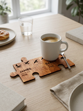 Puzzle Tasarımlı Kişiye Özel Bardak Altlığı Seti