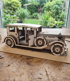Ahşap Kendin Yap Minyatür Geniş Klasik Araba Maketi (DİY) - 3D Renkli Puzzle