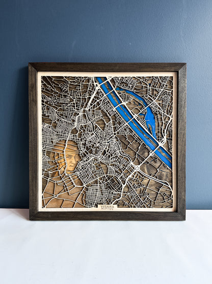 Viyana Ahşap Şehir Haritası – Mozart'ın Mirası | Zamansız Şehir Manzaraları