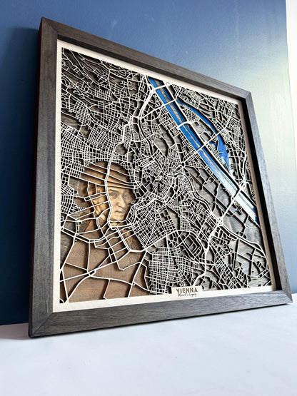 Viyana Ahşap Şehir Haritası – Mozart'ın Mirası | Zamansız Şehir Manzaraları