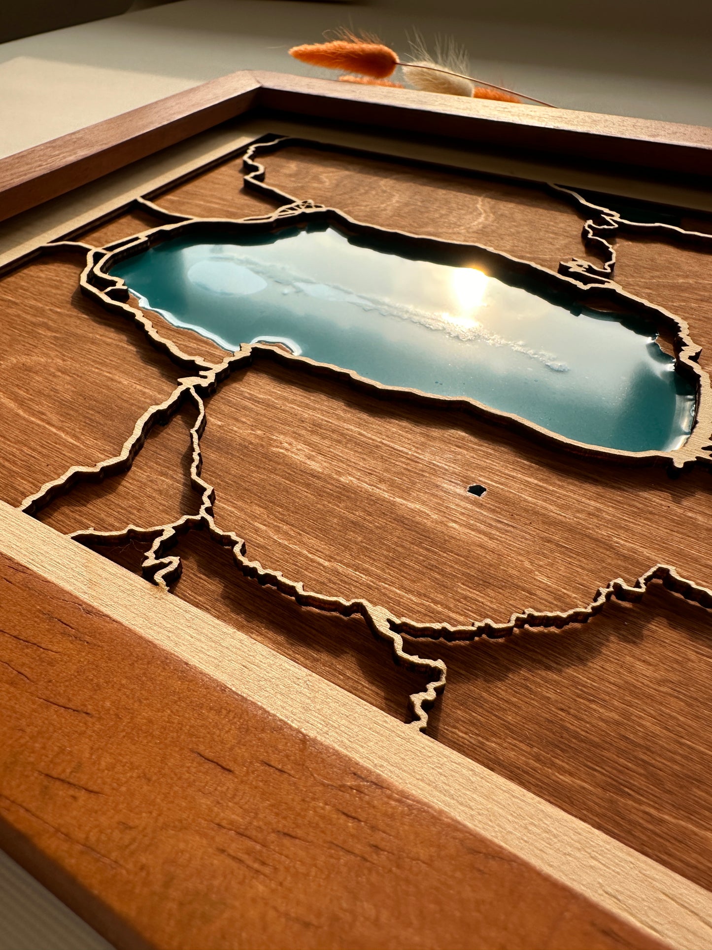 Ohri Gölü Ahşap Harita Duvar Sanatı | Ebedi Göller