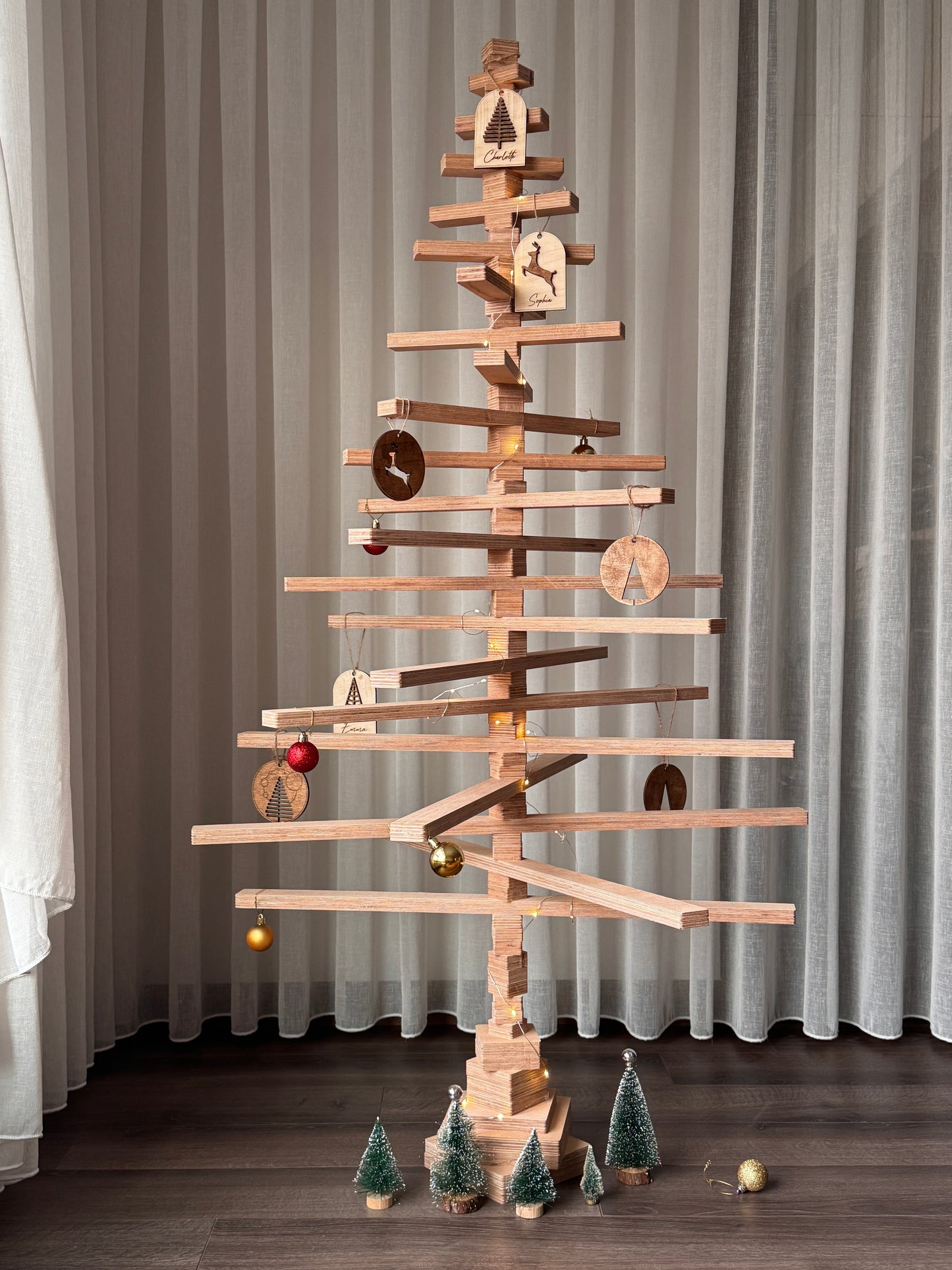 Ahşap Yılbaşı Ağacı (Lego Tarzı, Aile Dostu, Kendin Yap)