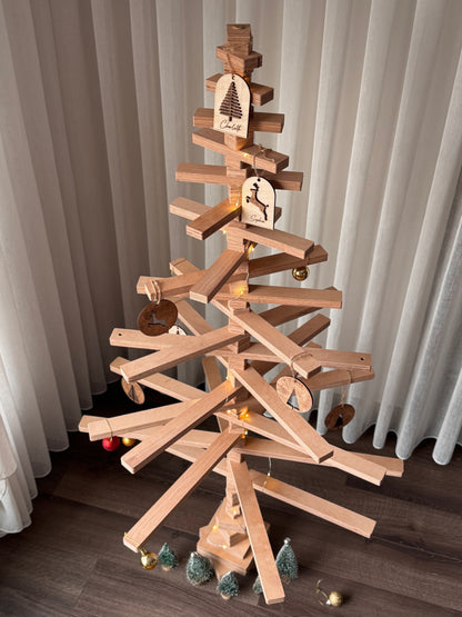 Ahşap Yılbaşı Ağacı (Lego Tarzı, Aile Dostu, Kendin Yap)