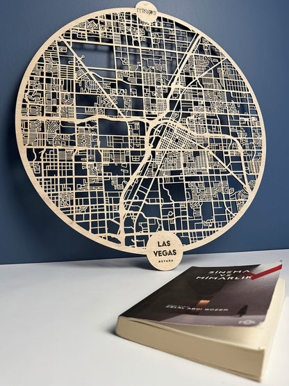 Las Vegas Ahşap Duvar Sanatı – Modern Minimalizm | Orbit Koleksiyonu