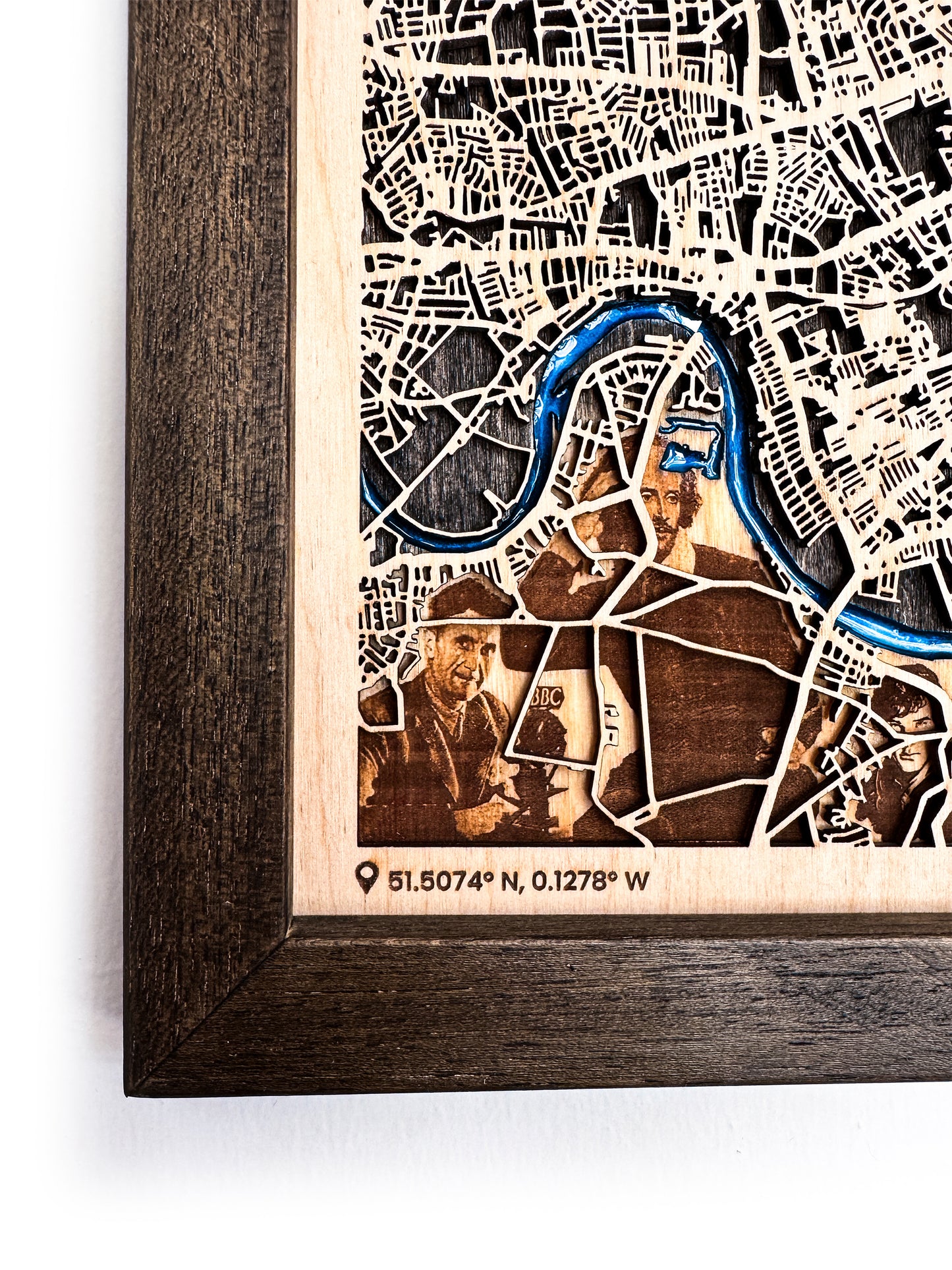 Londra Epoksi Ahşap Kazıma Şehir Haritası |  The Beatles, Sherlock Holmes, Bowie ve Daha Fazlasından Özel Set. Uzaklara Gitme ve Çift Hediyesi. Detaylı Harita