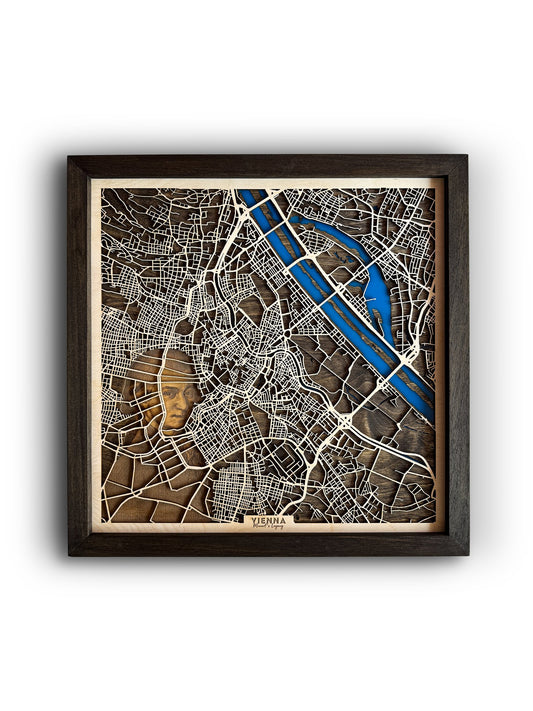 Viyana Ahşap Şehir Haritası – Mozart'ın Mirası | Zamansız Şehir Manzaraları