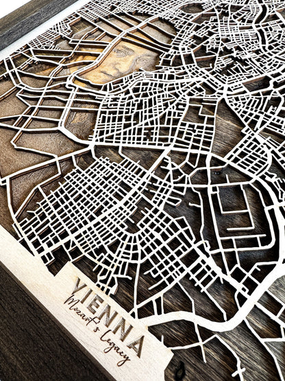 Viyana Ahşap Şehir Haritası – Mozart'ın Mirası | Zamansız Şehir Manzaraları