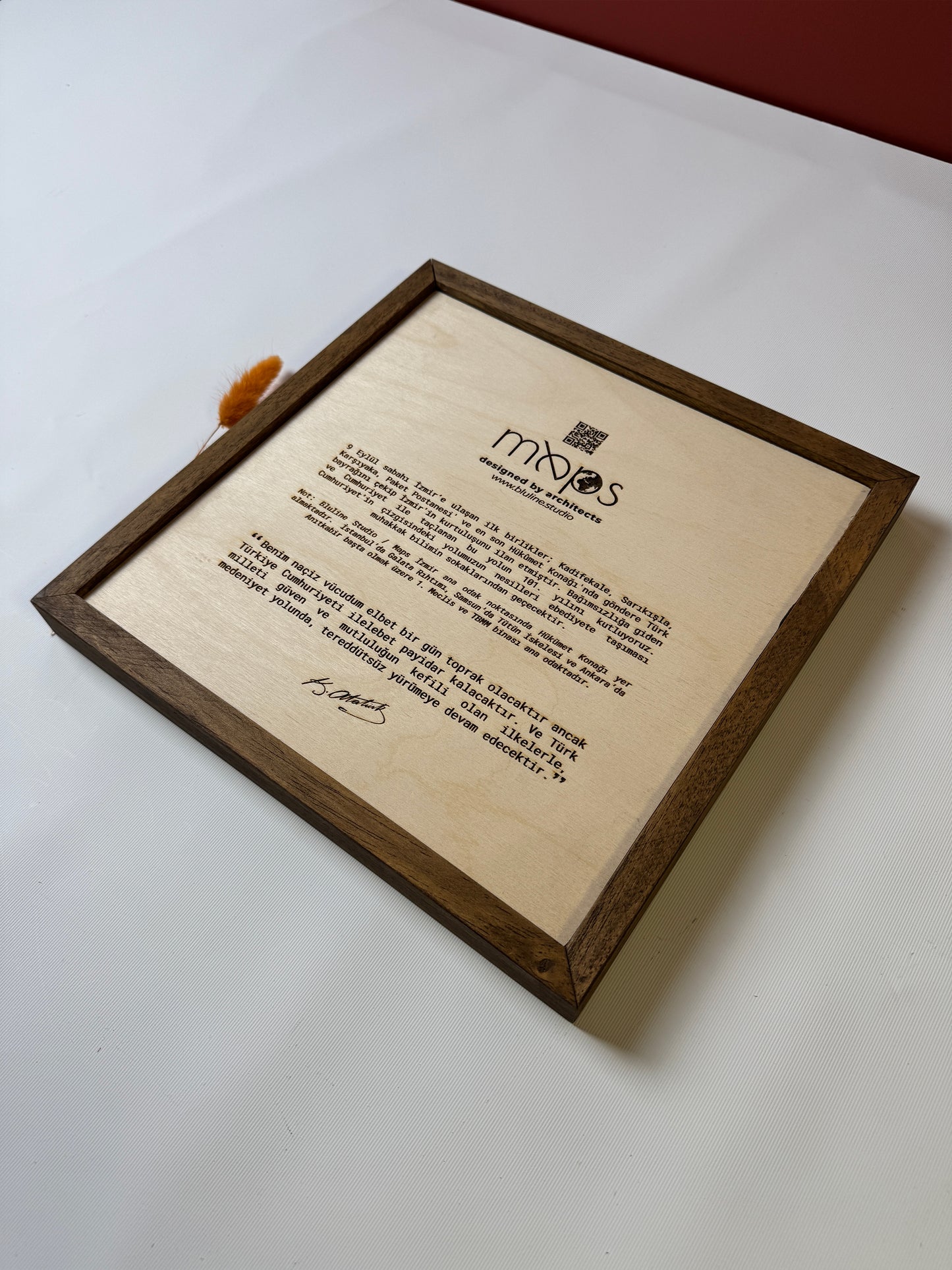 İzmir: Epoksi Ahşap Haritası |Kurtuluş Haritası: İzmir – 9 Eylül 1922 (El Yapımı Ahşap Sanat Eseri)