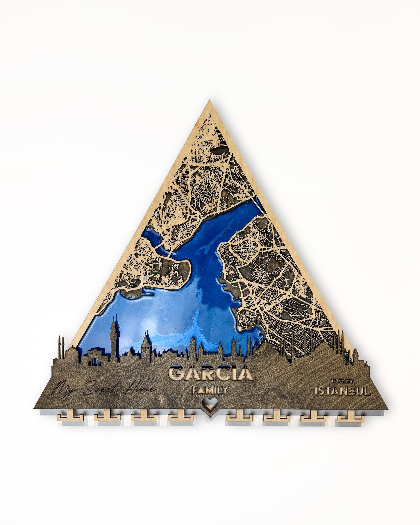 İstanbul Ahşap Anahtarlık – Doğu Batı ile Buluşuyor | City Whispers Koleksiyonu