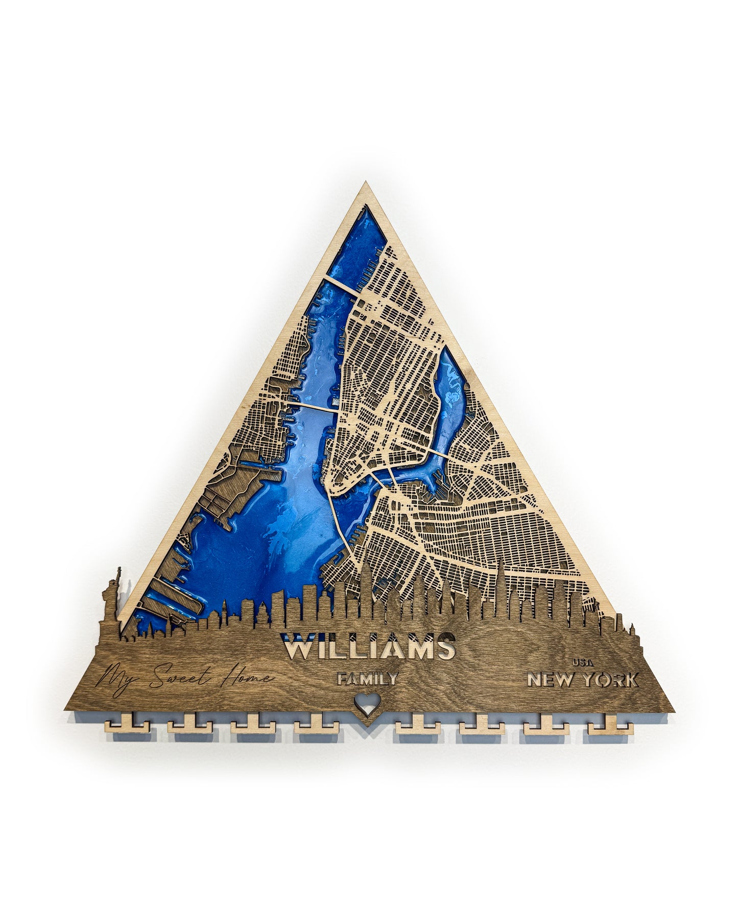 New York Ahşap Anahtarlık – Urban Pulse | City Whispers Koleksiyonu