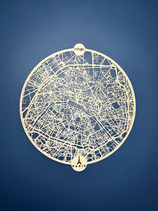 Paris Ahşap Duvar Sanatı – Minimal Zarafet | Orbit Koleksiyonu