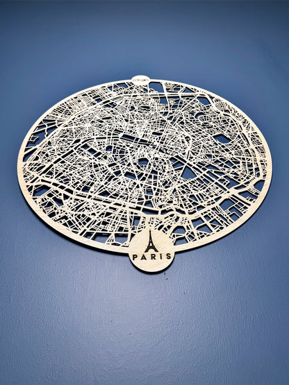 Paris Ahşap Duvar Sanatı – Minimal Zarafet | Orbit Koleksiyonu