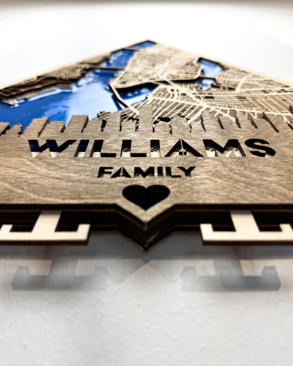 New York Ahşap Anahtarlık – Urban Pulse | City Whispers Koleksiyonu