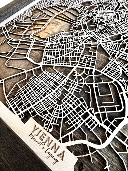 Viyana Ahşap Şehir Haritası – Mozart'ın Mirası | Zamansız Şehir Manzaraları