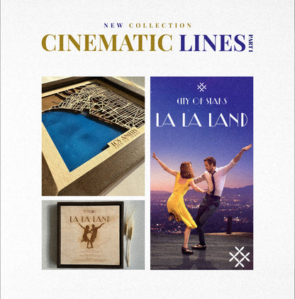 Los Angeles Ahşap Duvar Sanatı – La La Land Design | Sinematik Çizgiler Koleksiyonu