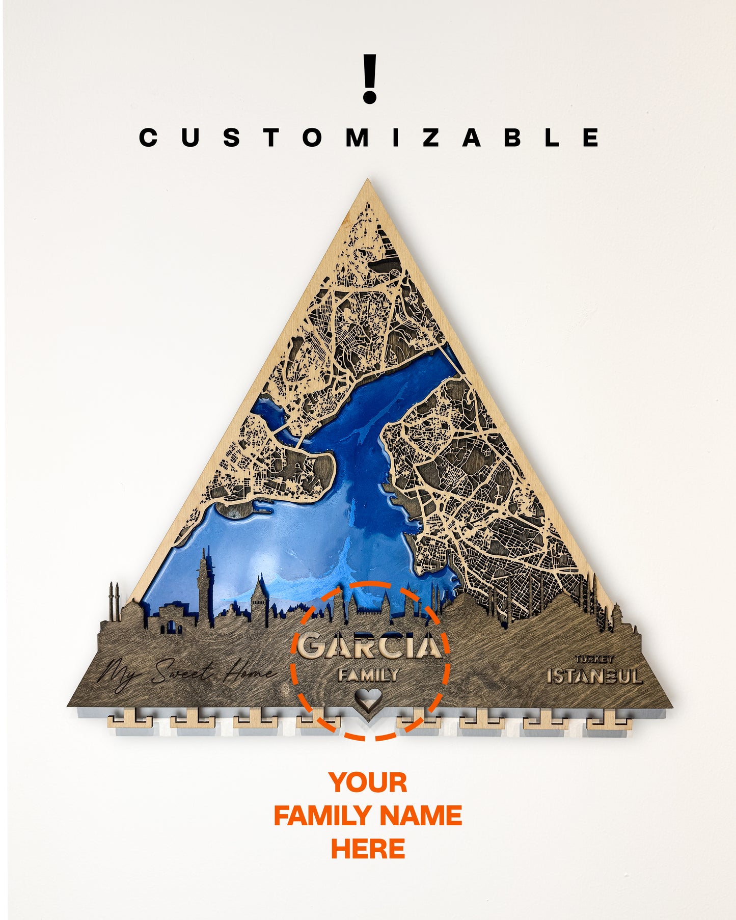 İstanbul Ahşap Anahtarlık – Doğu Batı ile Buluşuyor | City Whispers Koleksiyonu