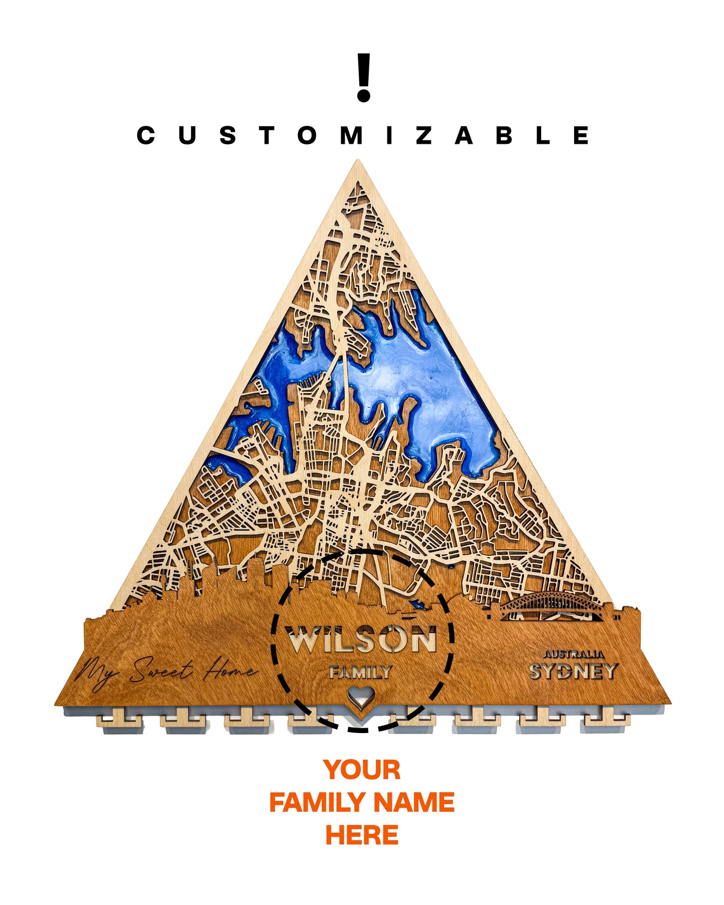 Sydney Ahşap Anahtarlık – Kıyı Sakinliği | Şehir Fısıltıları Koleksiyonu