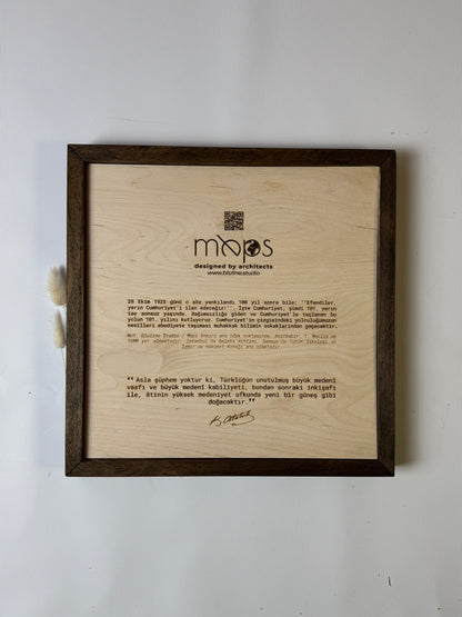 Ankara: Ahşap Gravür Haritası | Cumhuriyetin Kuruluşu Minimalist Ahşap Harita | El İşi Epoksi Duvar Tablosu (Cumhuriyet Serisi)